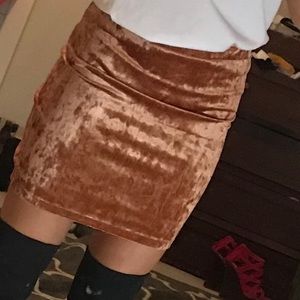 Velvet Mini Skirt